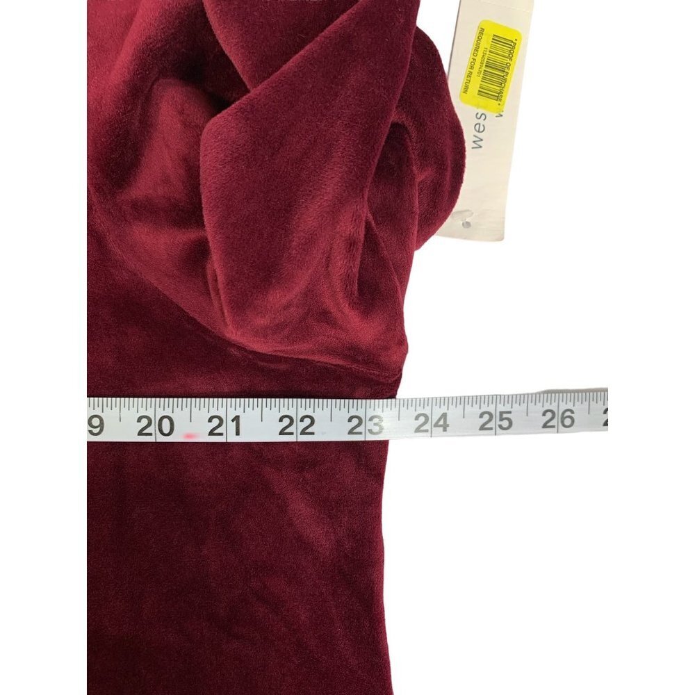 Westbound Women's Wine Cold Shoulder Top - Picture 6 of 7